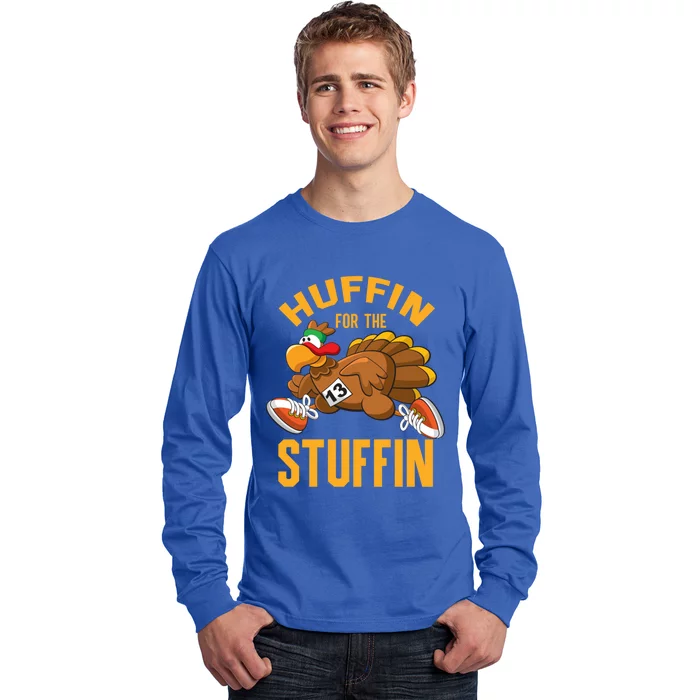 Thanksgiving Run Squad Huffin For The Stuffin Turkey Trot 5k Gift Long Sleeve Shirt