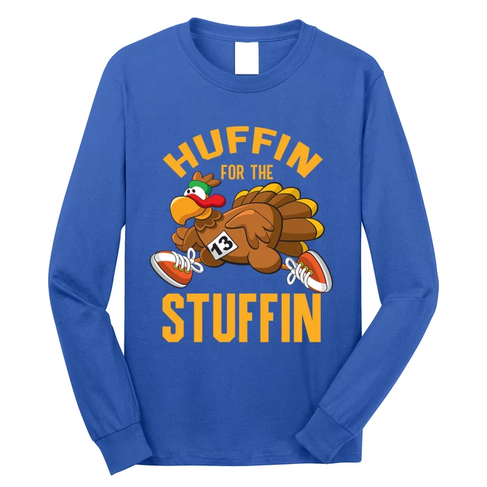 Thanksgiving Run Squad Huffin For The Stuffin Turkey Trot 5k Gift Long Sleeve Shirt