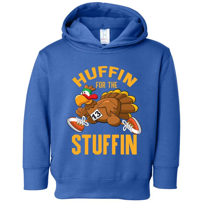 Thanksgiving Run Squad Huffin For The Stuffin Turkey Trot 5k Gift Toddler Hoodie