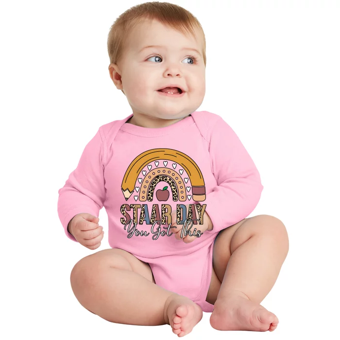 Teacher Rainbow Star Day You Got This Baby Long Sleeve Bodysuit