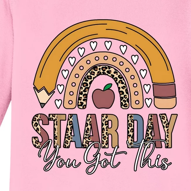 Teacher Rainbow Star Day You Got This Baby Long Sleeve Bodysuit