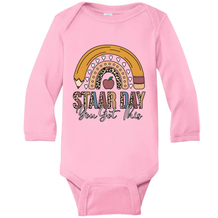 Teacher Rainbow Star Day You Got This Baby Long Sleeve Bodysuit