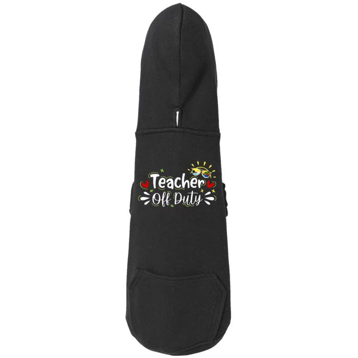 teacher relax spring beach off duty break beach lover Doggie 3-End Fleece Hoodie