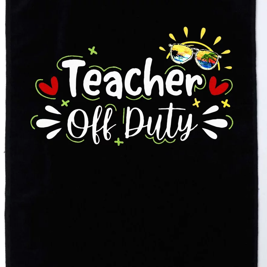 teacher relax spring beach off duty break beach lover Platinum Collection Golf Towel