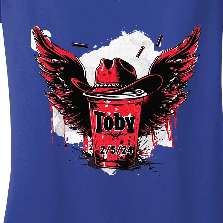 Toby Red Solo Cup Summer Drinking Women's V-Neck T-Shirt