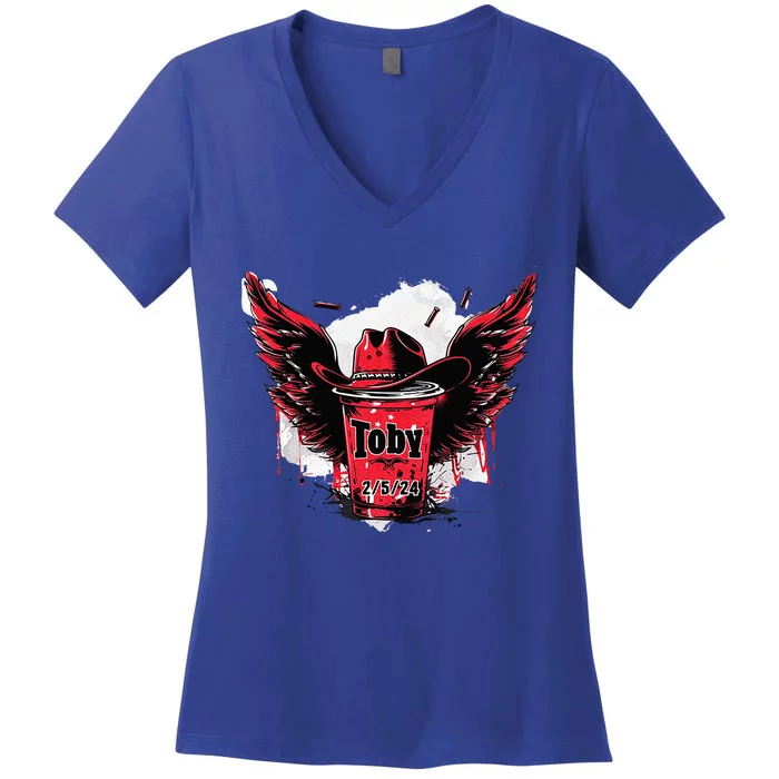 Toby Red Solo Cup Summer Drinking Women's V-Neck T-Shirt