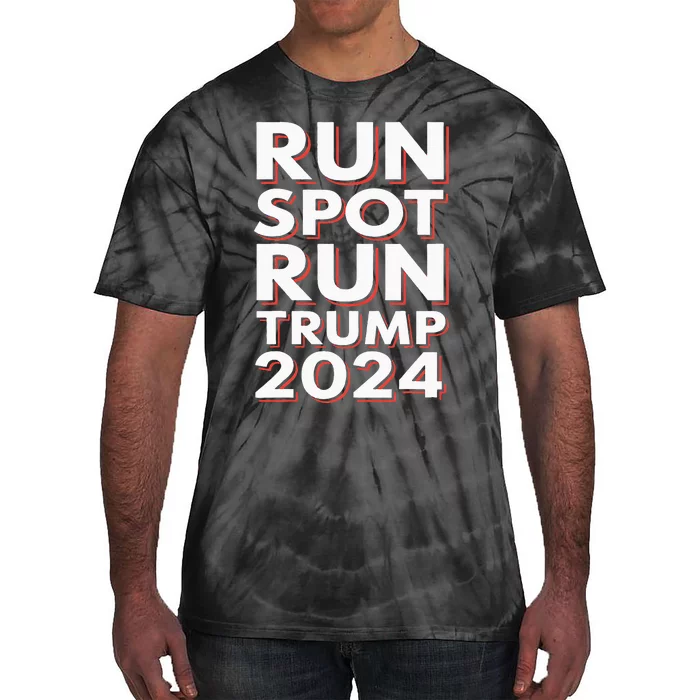 Trump Run Spot Funny Trump 2024 Debate Tie-Dye T-Shirt