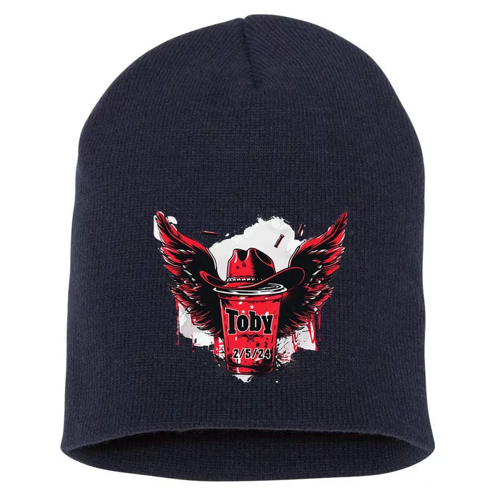 Toby Red Solo Cup Summer Drinking Song Party Short Acrylic Beanie