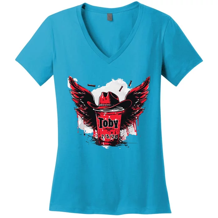 Toby Red Solo Cup Summer Drinking Song Party Women's V-Neck T-Shirt