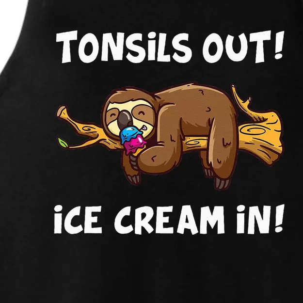 Tonsil Removal Surgery Recovery Gift Sloth Ladies Tri-Blend Wicking Tank