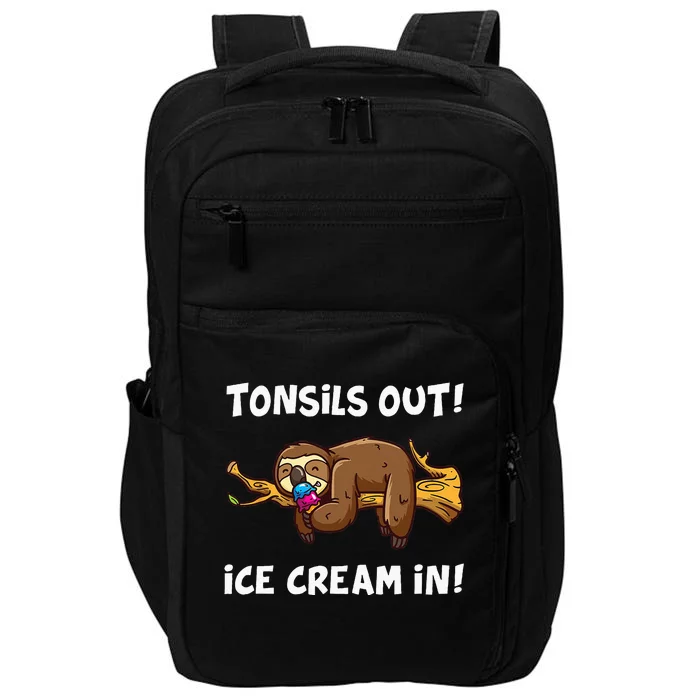 Tonsil Removal Surgery Recovery Gift Sloth Impact Tech Backpack