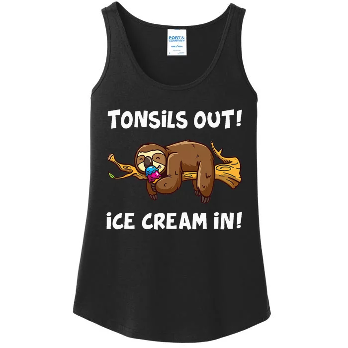 Tonsil Removal Surgery Recovery Gift Sloth Ladies Essential Tank