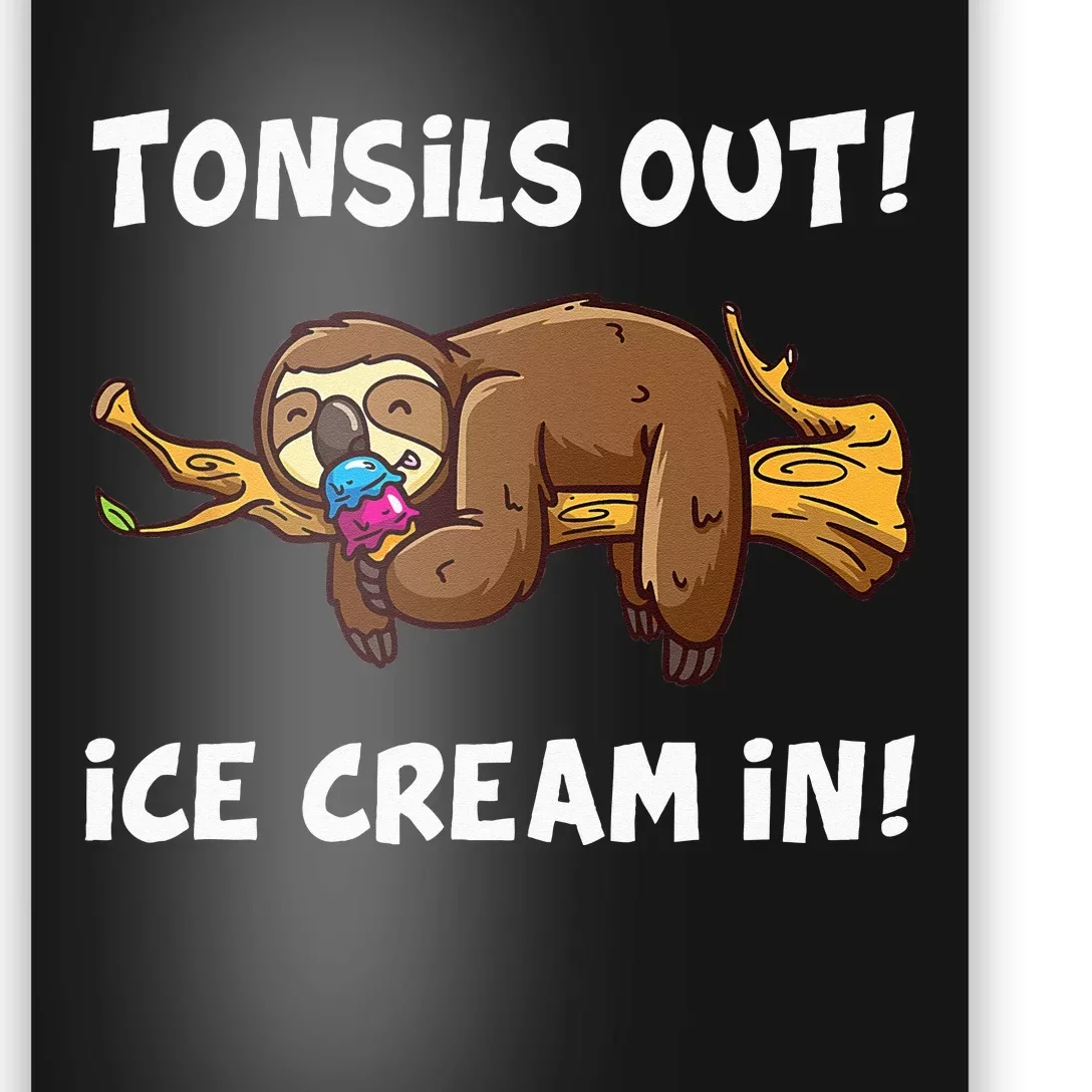 Tonsil Removal Surgery Recovery Gift Sloth Poster