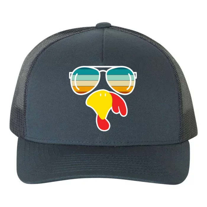 Turkey Retro Sunset Cool Thanksgiving Yupoong Adult 5-Panel Trucker Hat