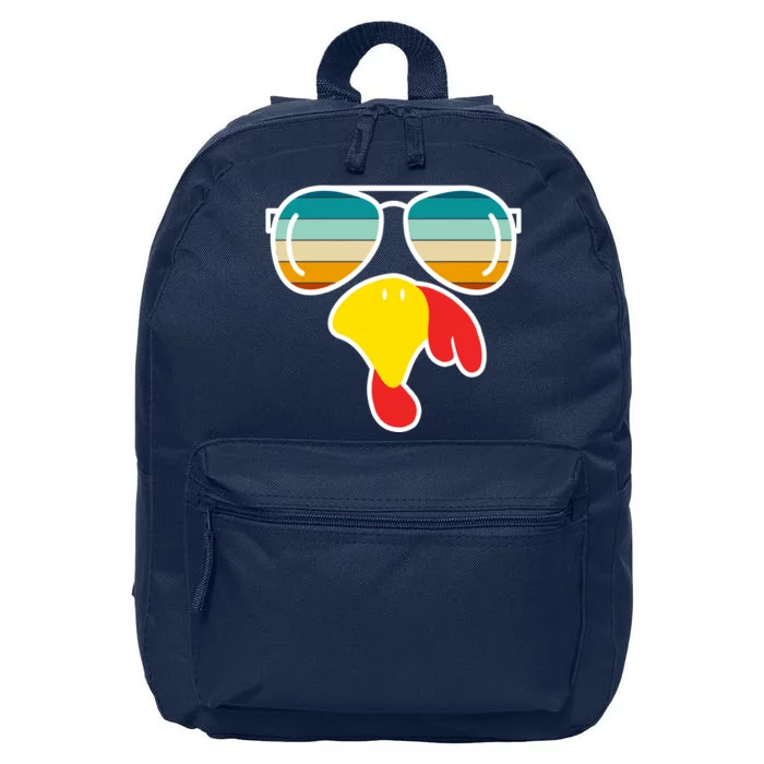 Turkey Retro Sunset Cool Thanksgiving 16 in Basic Backpack