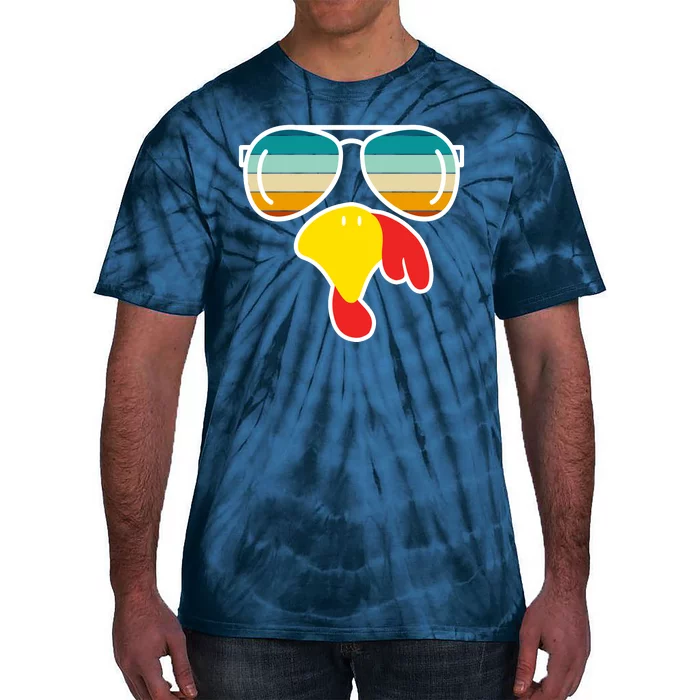 Turkey Retro Sunset Cool Thanksgiving Tie-Dye T-Shirt