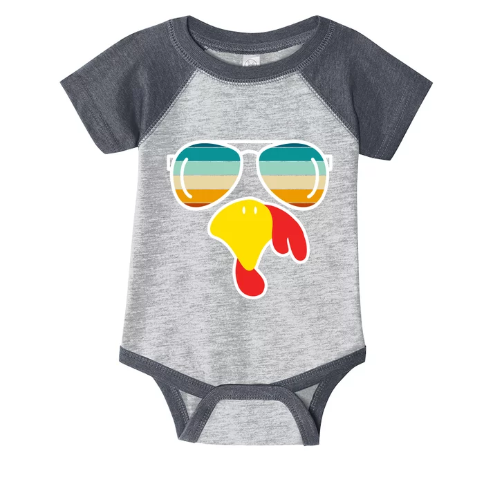 Turkey Retro Sunset Cool Thanksgiving Infant Baby Jersey Bodysuit