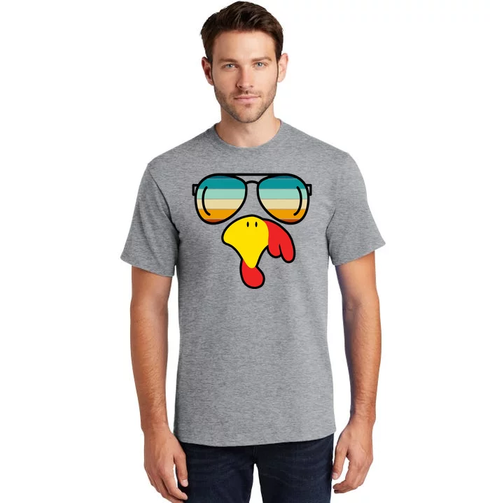 Turkey Retro Sunset Cool Thanksgiving Tall T-Shirt