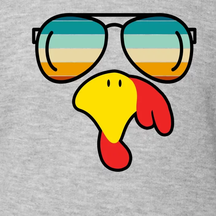 Turkey Retro Sunset Cool Thanksgiving Toddler Sweatshirt