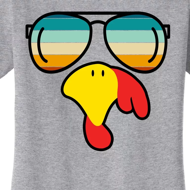 Turkey Retro Sunset Cool Thanksgiving Women's T-Shirt