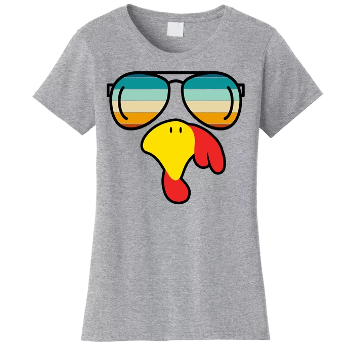 Turkey Retro Sunset Cool Thanksgiving Women's T-Shirt