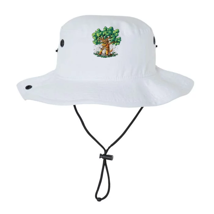 T Rex Smoking Joint Under A Tree Legacy Cool Fit Booney Bucket Hat