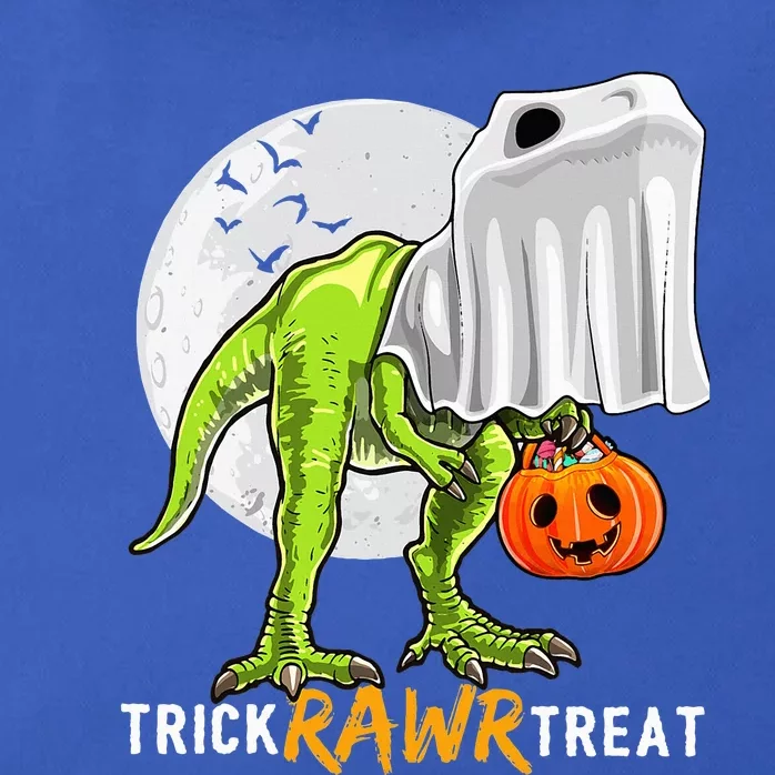 Trick Rawr Treat Halloween T Rex Dinosaur Ghost Zip Tote Bag