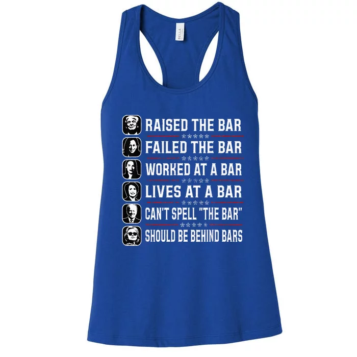 Trump Raised The Bar And Failed The Bar Women's Racerback Tank