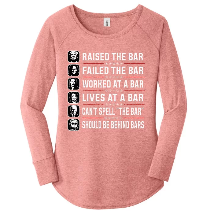 Trump Raised The Bar And Failed The Bar Women's Perfect Tri Tunic Long Sleeve Shirt