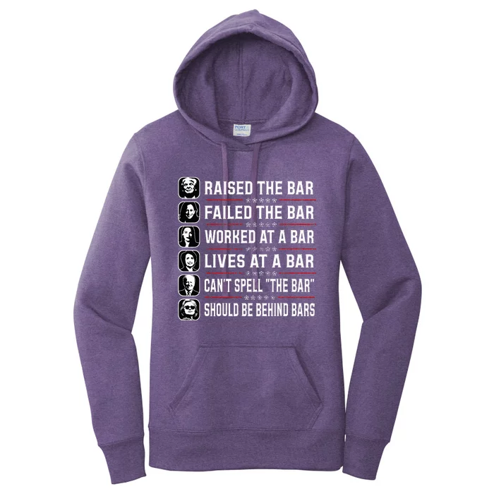 Trump Raised The Bar And Failed The Bar Women's Pullover Hoodie