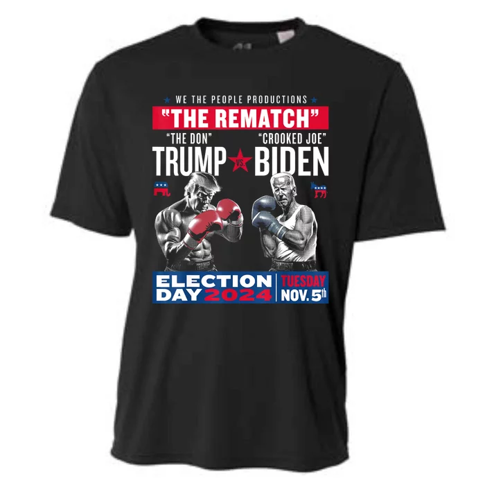 The Rematch The Don And Crooked Joe Pro Trump 2024 Cooling Performance Crew T-Shirt