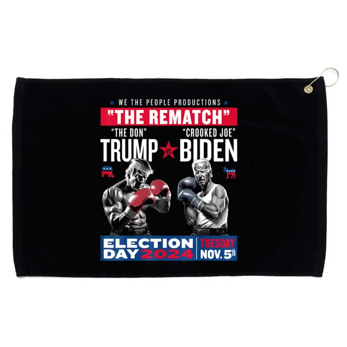 The Rematch The Don And Crooked Joe Pro Trump 2024 Grommeted Golf Towel