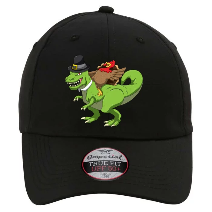 Turkey Riding Tgreat Giftrex Funny Thanksgiving Dinner Dinosaur Gift The Original Performance Cap