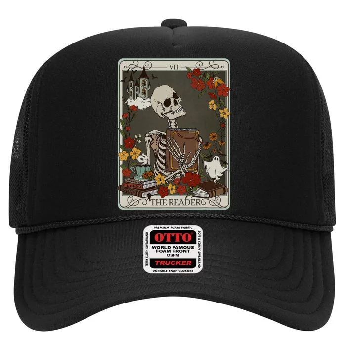 The Reader Tarot Card Bookish High Crown Mesh Trucker Hat