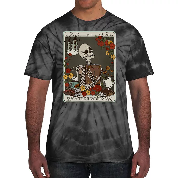 The Reader Tarot Card Bookish Tie-Dye T-Shirt