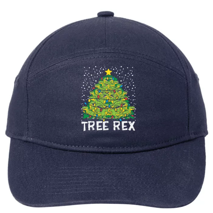 Tree Rex Tcool Giftrex Dinosaur Christmas Tree Xmas Boys Gift Meaningful Gift 7-Panel Snapback Hat