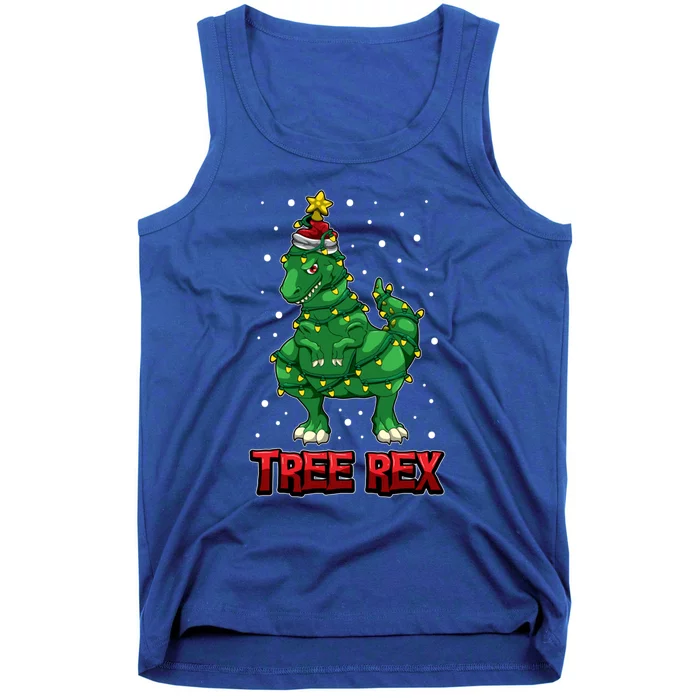 Tree Rex Trex As A Christmas Tree Dinosaur Decoration Gift Tank Top