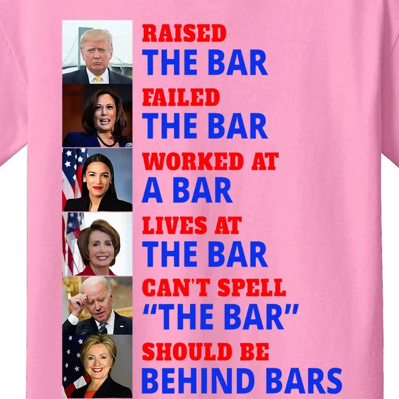 Trump Raised The Bar Harris Failed The Bar Kids T-Shirt