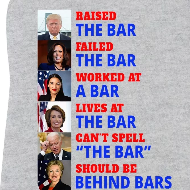 Trump Raised The Bar Harris Failed The Bar Women's Racerback Tank