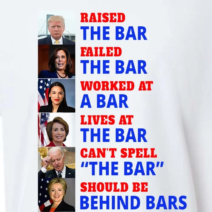 Trump Raised The Bar Harris Failed The Bar Sueded Cloud Jersey T-Shirt