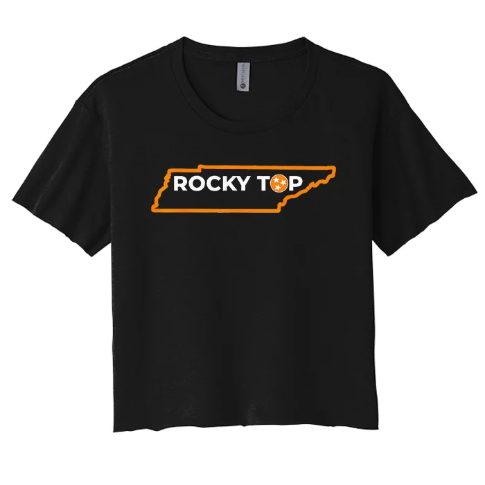 Tennessee Rocky Top TN Rocky Top Volunr State Vintage Women's Crop Top Tee