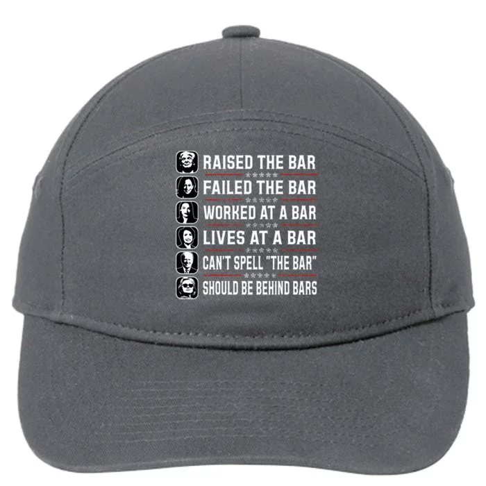 Trump Raised The Bar And Failed The Bar 7-Panel Snapback Hat