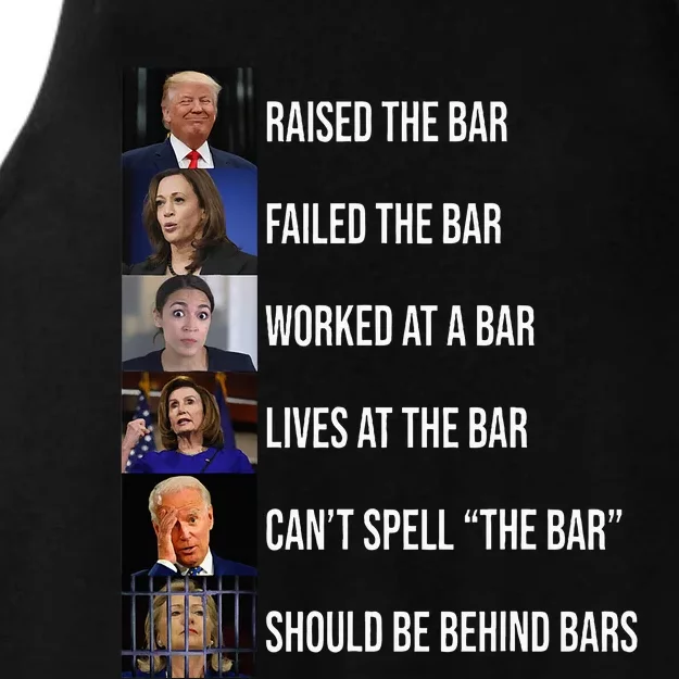 Trump Raised The Bar Failed The Bar Ladies Tri-Blend Wicking Tank