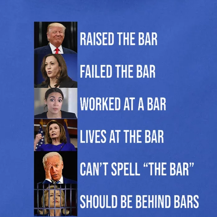 Trump Raised The Bar Failed The Bar Zip Tote Bag