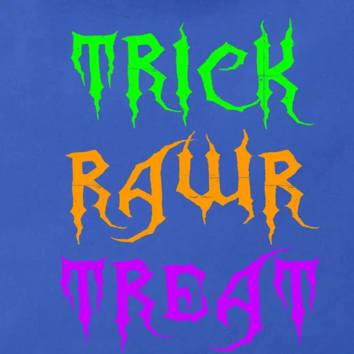 Trick Rawr Treat Cute Halloween Party Cool Gift Zip Tote Bag