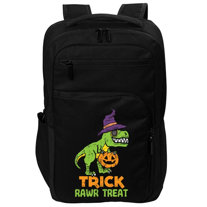 Trick Rawr Treat Dinosaur Dino Trex Halloween Cute Gift Impact Tech Backpack