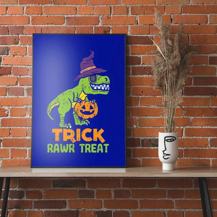 Trick Rawr Treat Dinosaur Dino Trex Halloween Cute Gift Poster