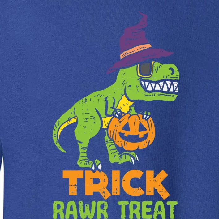 Trick Rawr Treat Dinosaur Dino Trex Halloween Cute Gift Toddler Sweatshirt