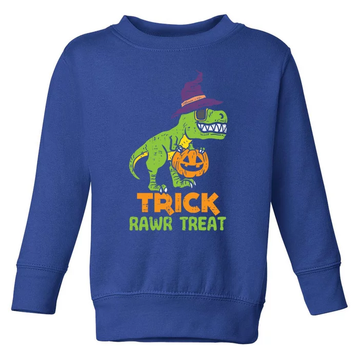 Trick Rawr Treat Dinosaur Dino Trex Halloween Cute Gift Toddler Sweatshirt