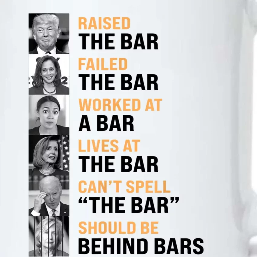 Trump Raised The Bar Biden Cant Spell The Bar Funny Republican Black Color Changing Mug